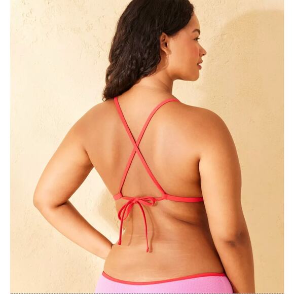 Womens Bikini Top and Bottom Pink and Red Wild Fable Size Small 4-6 New - Picture 6 of 6